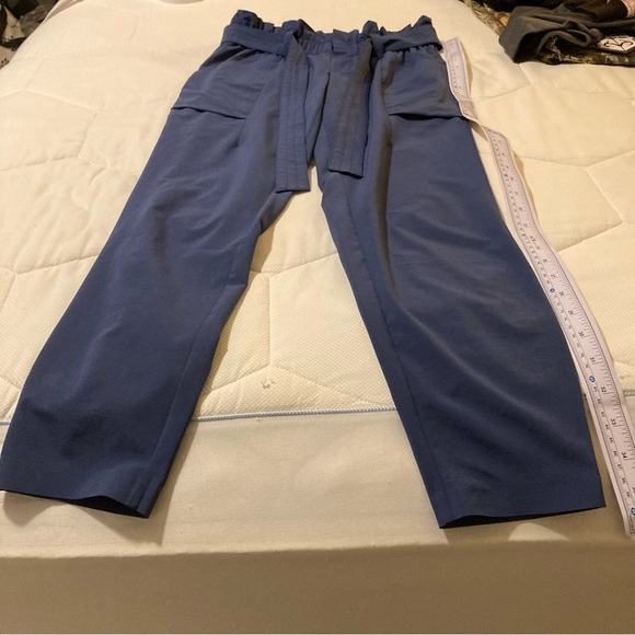 Athleta Cardiff Pant - Blue |‎ Size 0 | Comfy Work Pants | Paper Bag Waist - Picture 6 of 11